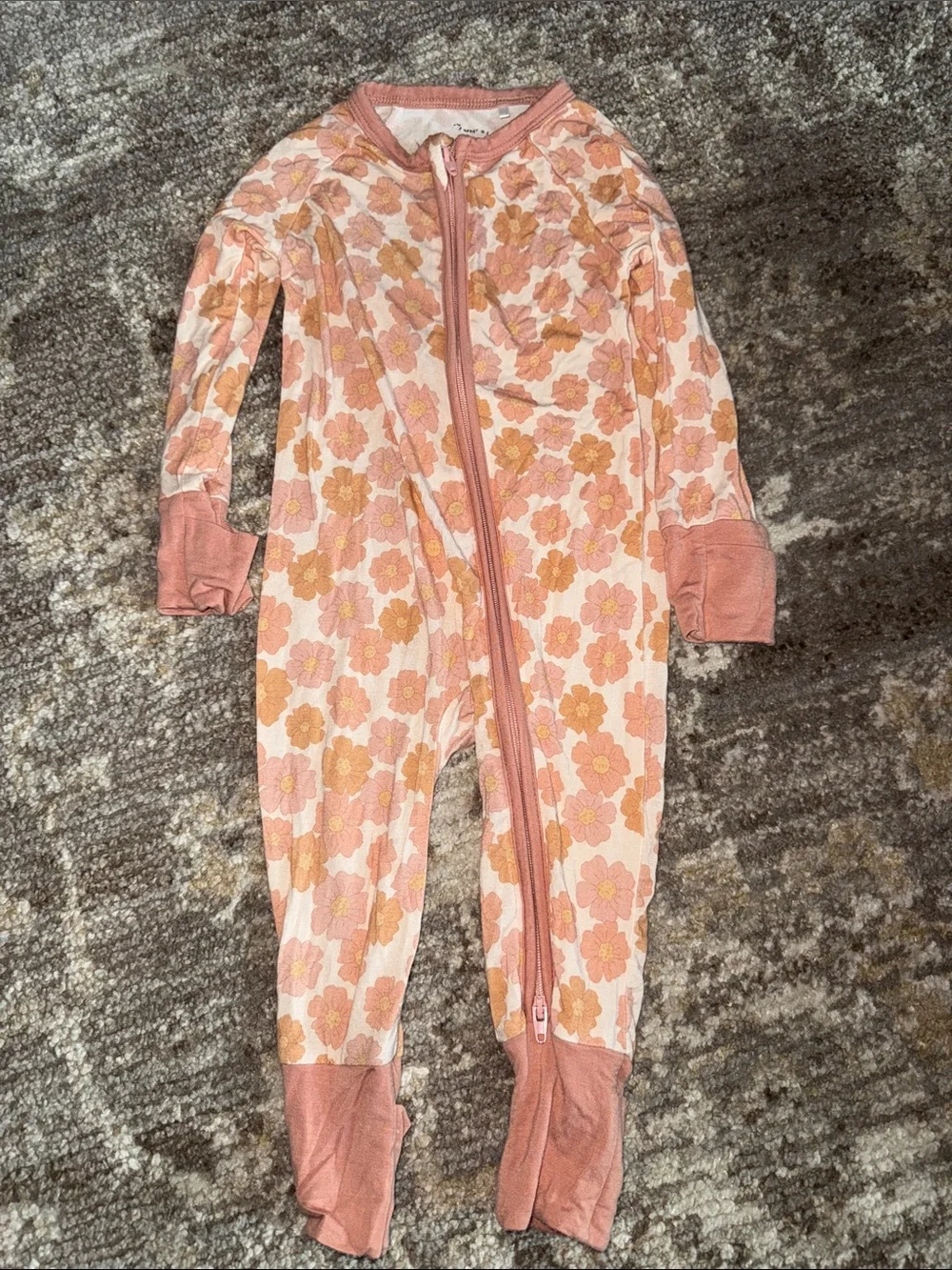 In my jammers orange floral bamboo